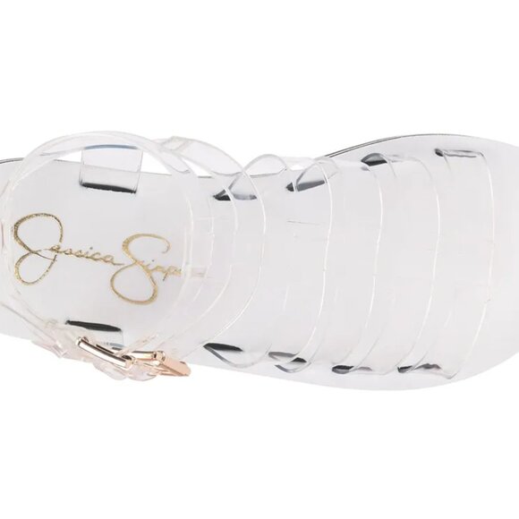 NEW JESSICA SIMPSON Bimala Platform Sandals Black/clear - Picture 5 of 8